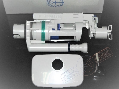 Механизм слива унитаза GUSTAVSBERG Basic / Nordic 390-series / Skandic, в сборе с крышкой бачка и кнопкой Механизм слива унитаза GUSTAVSBERG Basic / Nordic 390-series / Skandic, в сборе с крышкой бачка и кнопкой