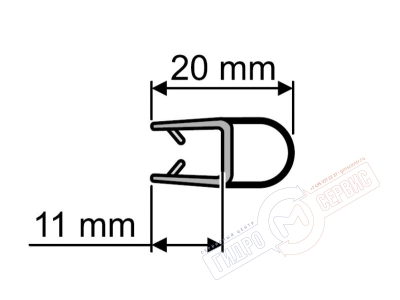 О-профиль 6мм Уплотнитель 039 двери душевой кабины Huppe, Германия