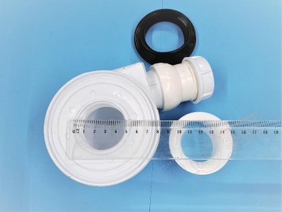 Сифон 50мм Хром TB50K TURBOFLOW высокой производительности 54л\мин всборе душевого поддона