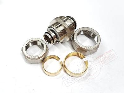 Редукционная муфта 26*32 (никель) двухстороннее соединение металлопластиковой трубы  PROFIT GH