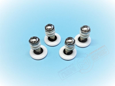 Набор роликов 27мм металл двери душевой кабины YMJ681 Aqalux