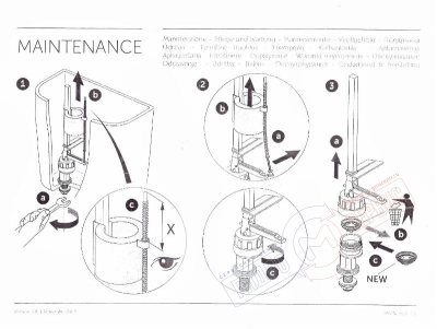 Мембрана заливного клапана арматуры тип S нового образца унитаза  Ideal Standard