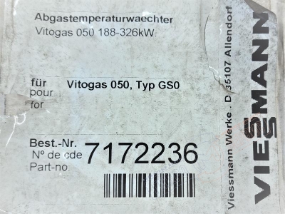 7172236 датчик контроля потока отводящих газов котла Viessmann VITOGAS 050 GSO 188-326 KW