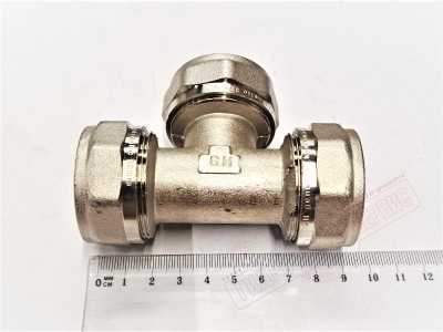 Тройник 32x32x32мм равнопроходной (ник.) PROFIT GH