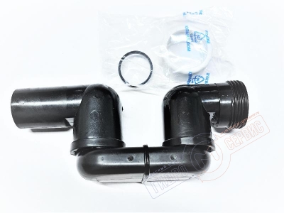 Сифон с 2-м шарниром 40х40*1"1/2 для спец слива гидромассажной ванны для ремонта ванн джакузи