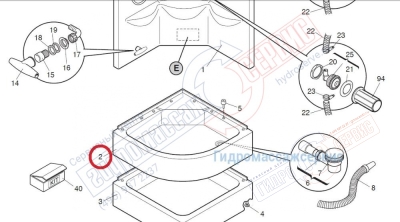 Поддон душевой кабины ALBATROS KALAMBO A900 Поддон душевой кабины ALBATROS KALAMBO A900