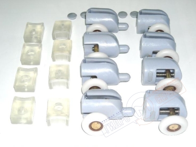 Набор (8шт) роликов 23мм двери душевой кабины Аквалюкс / Хубер / Медея