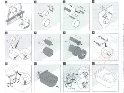 Starck3 Крепление Durafix для подвесного унитаза DURAVIT
