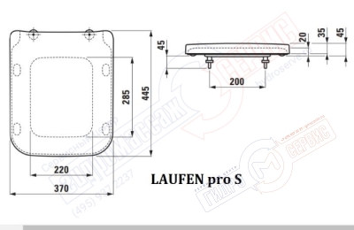 PRO S Сиденье для унитаза LAUFEN, белое с микролифтом PRO S Сиденье для унитаза LAUFEN, белое с микролифтом