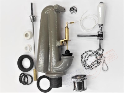 Чугунный Механизм слива подвесного бачка унитаза с цепочкой