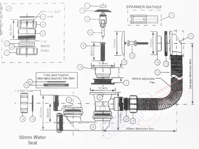 Слив-перелив для раковины IDEAL STANDARD