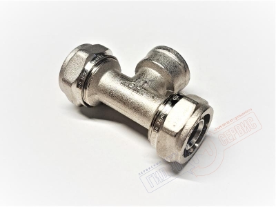 Тройник ВР 26x3\4x26 ник. обжимной металлопласт PROFIT GH