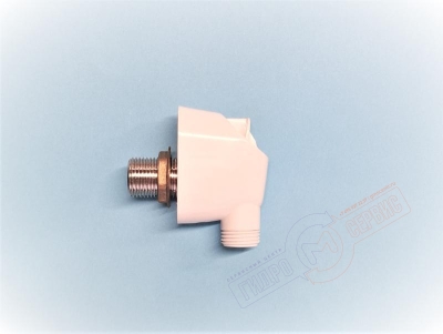 Нижний Белый кронштейн душевой штанги AQUA-2 для душевой кабины Albatros Domino