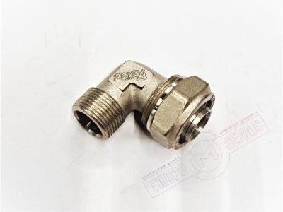 Обжимной уголок 26х3\4 НР (ник.) для металлопластиковой трубы PROFIT GH