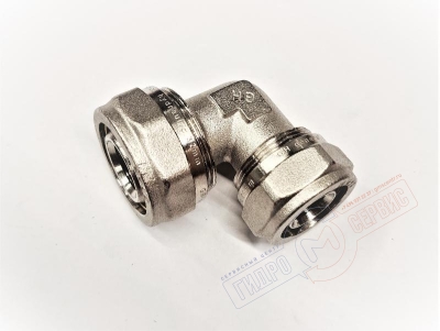 Уголок 26*32 (ник.) обжимной редукционный  для металлопластиковой трубы PROFIT GH