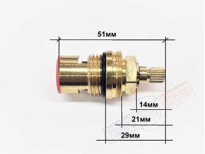 Кран-букса 1/2" 180гр, керамическая, закрытие вправо, BRAVAT