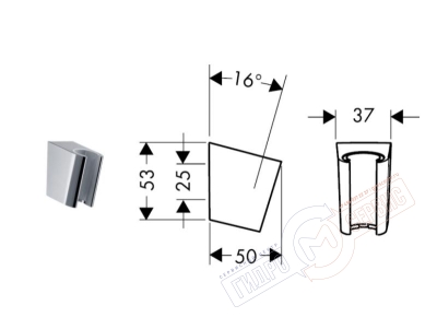 Кронштейн душевой лейки HANSGROHE