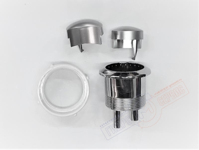 Кнопка Хром механизма слива DUO тип 250 унитаза, двойной слив