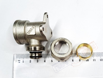 Установочный обжимной уголок металлопласт НР 20х2.0 x 3/4 (ник.) PROFIT GH