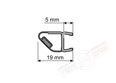 8мм Серебристый Уплотнитель 071 магнитный Правой двери душ кабины Huppe 8мм Серебристый Уплотнитель 071 магнитный Правой двери душ кабины Huppe
