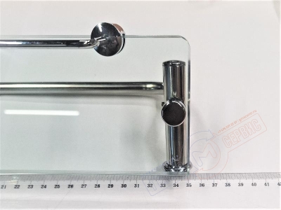 Полка 35*9см с круглыми поручнями для душевой кабины HRC8992