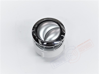 Кнопка Хром механизма слива DUO тип 250 унитаза, двойной слив