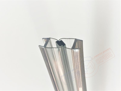 8мм Серебристый Уплотнитель 45гр магнитный 070 левосторонней двери душевой кабины Huppe 8мм Серебристый Уплотнитель 45гр магнитный 070 левосторонней двери душевой кабины Huppe