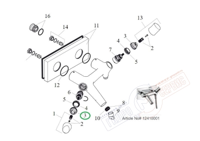 Гайка 71 термокартриджа смесителя Хансгрое Гайка 71 термокартриджа смесителя Хансгрое