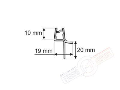 8мм Нижний уплотнитель 2м двери немецкой душ кабины Hueppe