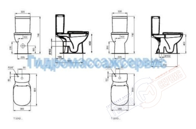 Унитаз Ideal Standard Tempo в сборе, T331201 + T427301 + T679301