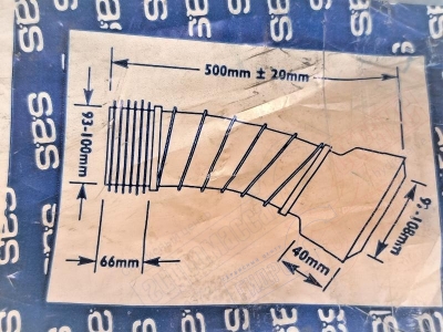 Патрубок (выпуск) 90-108мм для унитаза 400м длинна SAS
