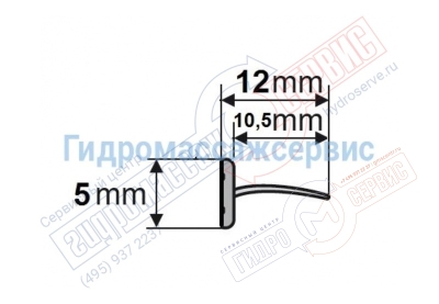 Нижний силиконовый уплотнитель двери Идеал Стандард душевой кабины