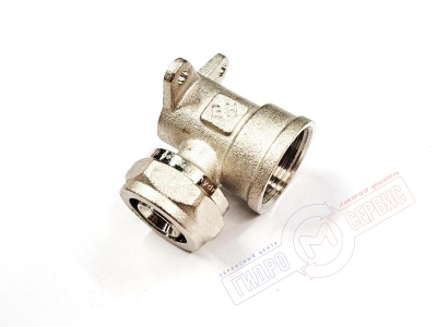 Установочный обжимной уголок металлопласт НР 20х2.0 x 3/4 (ник.) PROFIT GH