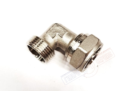 Обжимной уголок металлопласт НР 26х1" (ник.) PROFIT GH