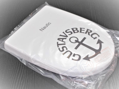 Nautic \ SKANDIC Сидение с крышкой унитаза GUSTAVSBERG  в сборе  с креплениями