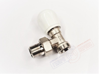 Клапан угловой с ручной настройкой протока радиатора 1/2"xM24x19 FIV Клапан угловой с ручной настройкой протока радиатора 1/2"xM24x19 FIV