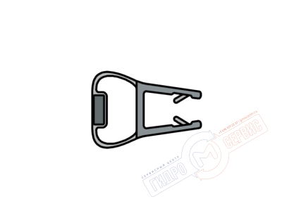 Магнитный 6мм уплотнитель 033 двери Hueppe, силиконовый