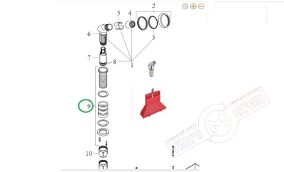Secuflex крепежный комплект шланга\лейки набортного смесителя HANSGROHE ванны