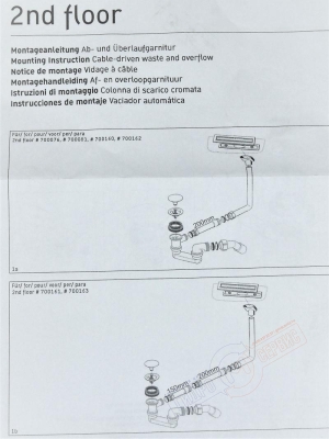 Duravit 2nd floor Слив-перелив Хром клик-клак ванны DURAVIT