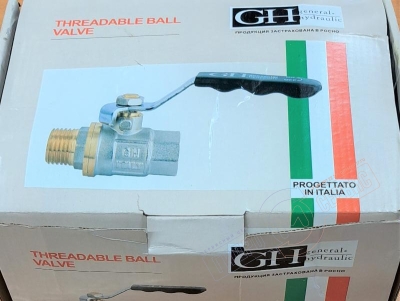 Кран шаровый 1 1/4" B-H длинная ручка 618g, DN32 - GH  - нзкз