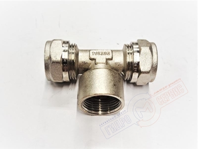 Тройник ВР 20x3/4x20мм (ник.) PROFIT GH